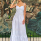 Tie strap maxi dress in White