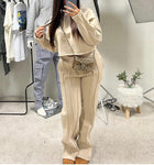 Pleated Crop Tracksuit