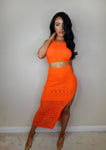 Crochet Vest Skirt Set