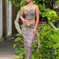 Starfish leopard print bandeau set