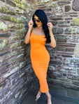 Strap Basic Ribbed Dress