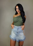 Denim Skorts