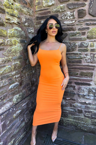 Strap Basic Ribbed Dress