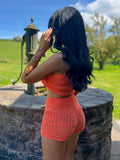 Crochet Vest Short Set