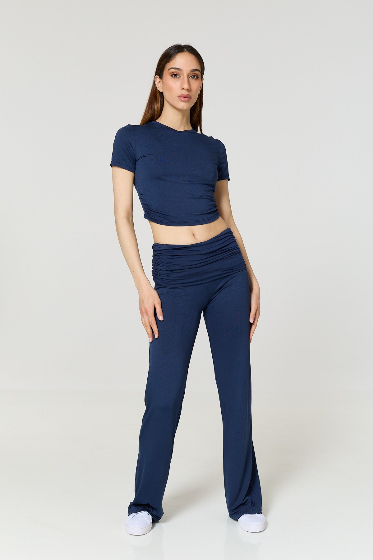 Flap over t shirt co-ord in Navy