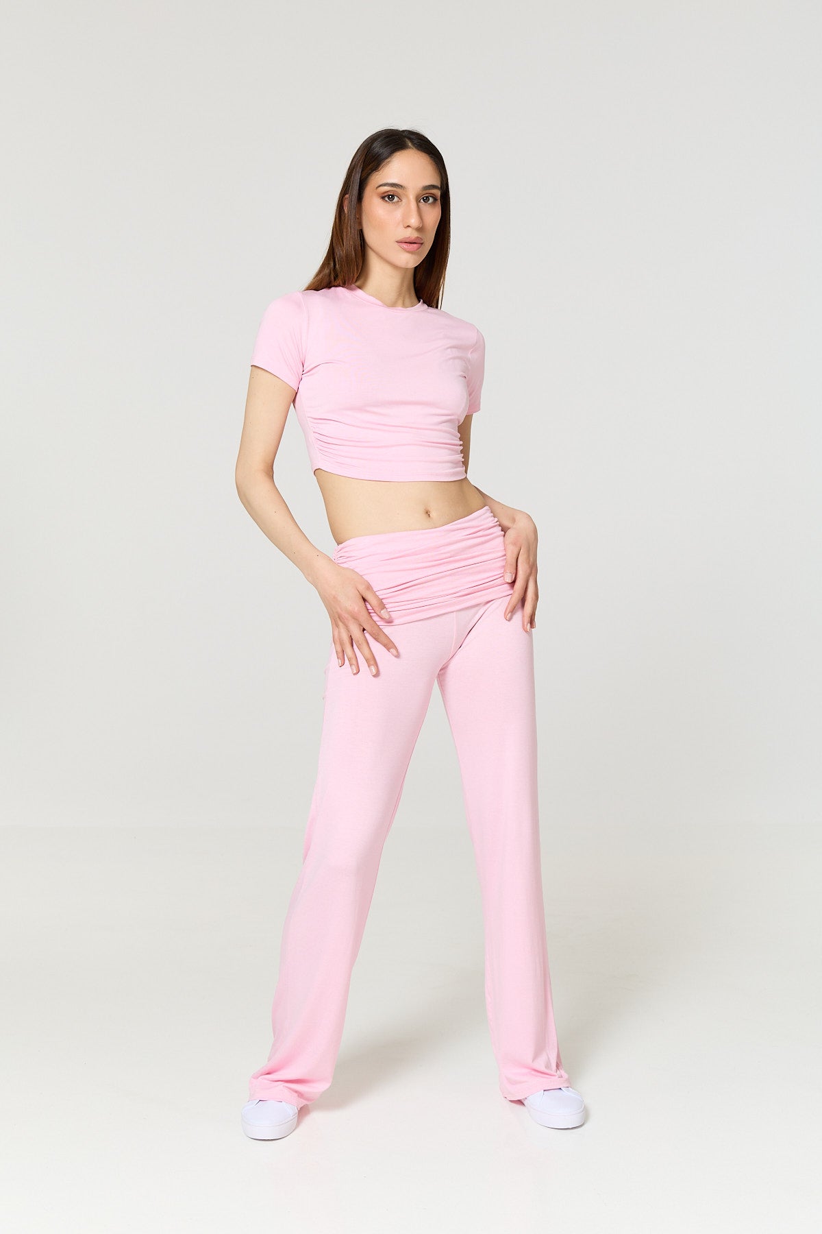 Flap over t shirt co-ord in Pink