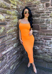Strap Basic Ribbed Dress