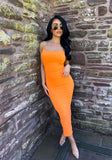 Strap Basic Ribbed Dress