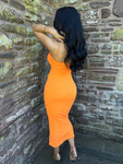 Strap Basic Ribbed Dress