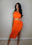 Crochet Vest Skirt Set