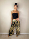 Plisse Printed Trouser