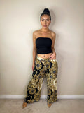 Plisse Printed Trouser
