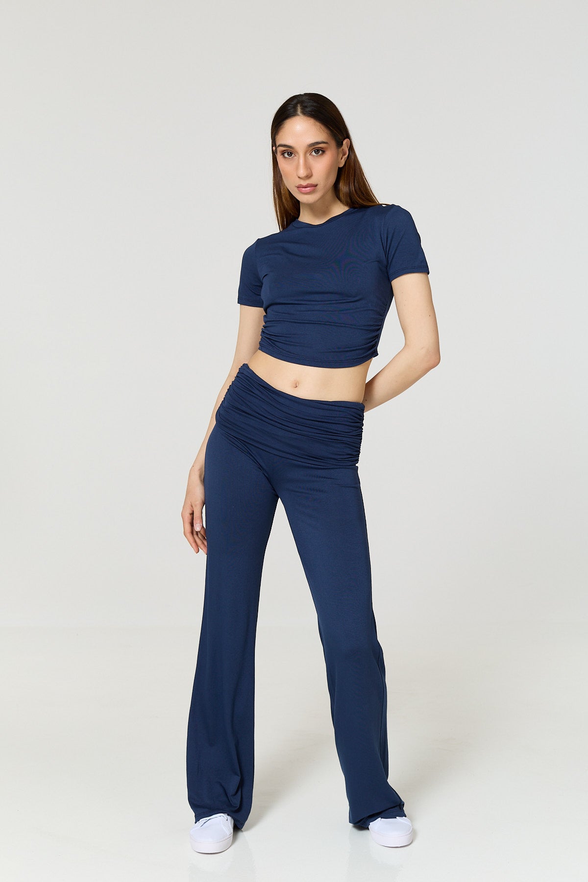 Flap over t shirt co-ord in Navy