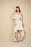 Gypsy skirt top co-ord in Beige