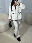 Contrast Edge Jacket Co-ord