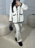 Contrast Edge Jacket Co-ord