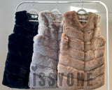 Layered Vegan Fur Gilet