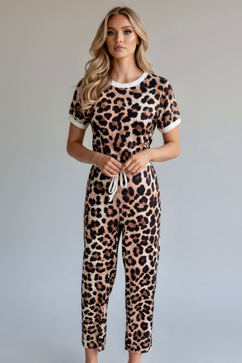 Contrast Ribbed Co-Ord Set