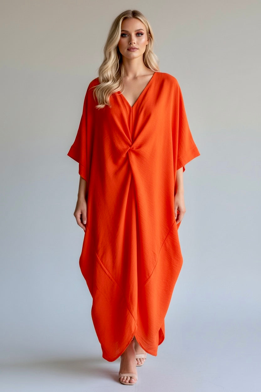 Front Knot Twist Mini Dress