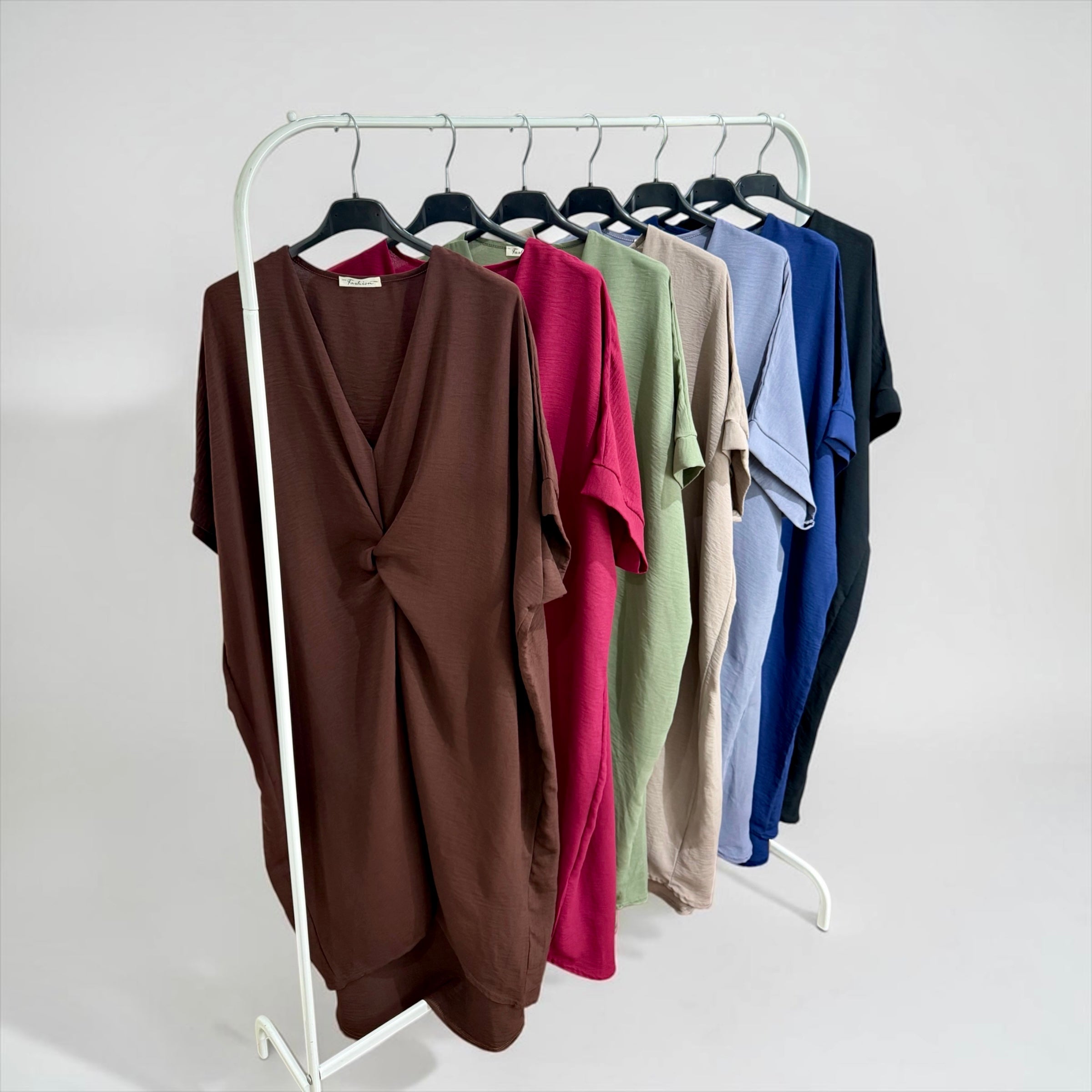 Front Knot Twist Mini Dress