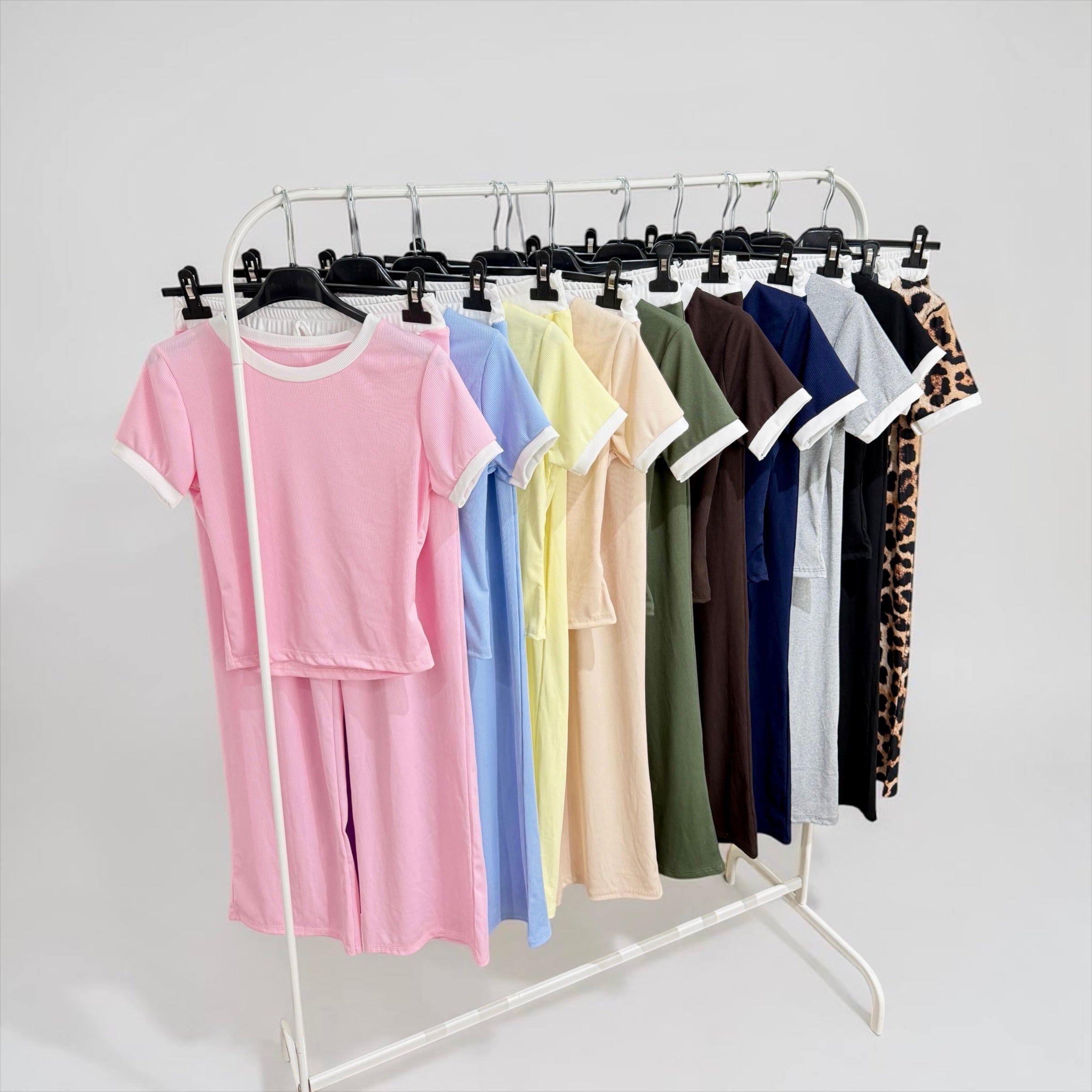 Contrast Ribbed Co-Ord Set