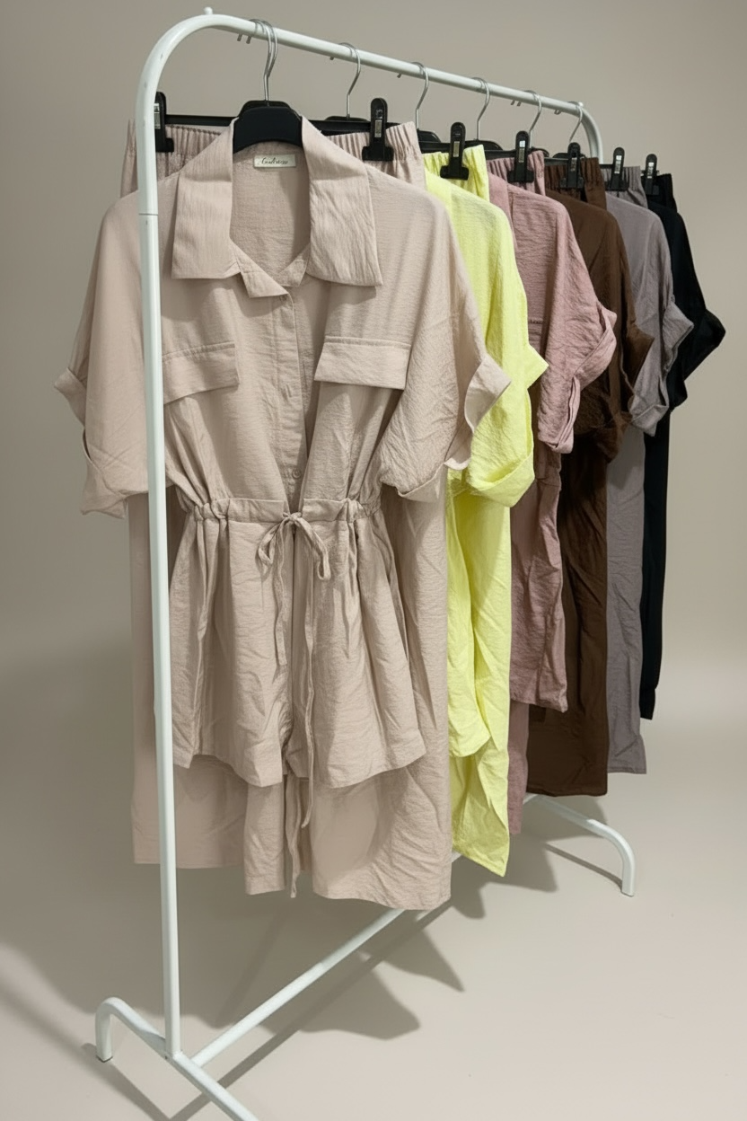 Utility Pocket Drawstring Co-Ord Set