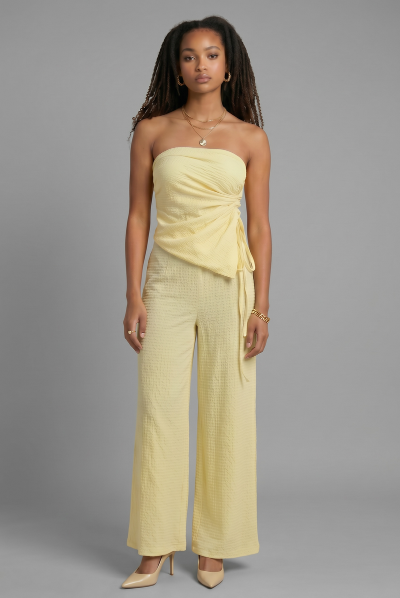 Bandeau Tie Cheesecloth Co-Ord Set