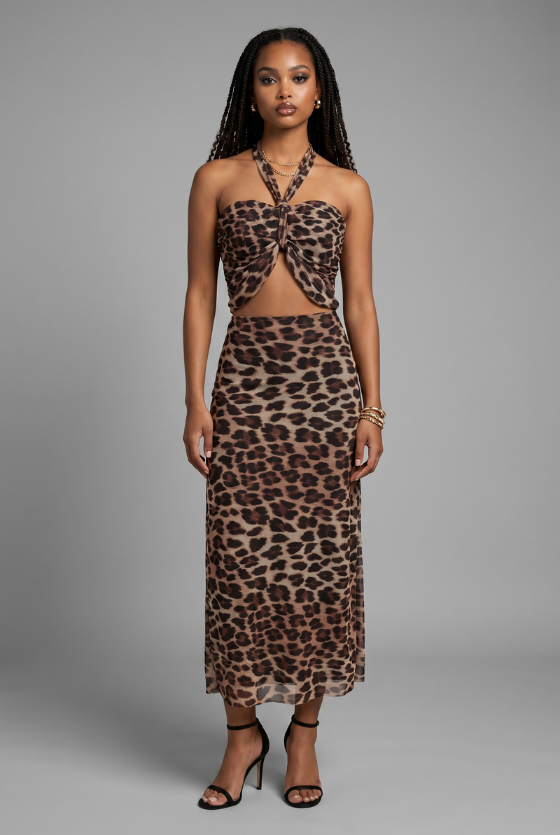 Chiffon Print Skirt Co-Ord Set
