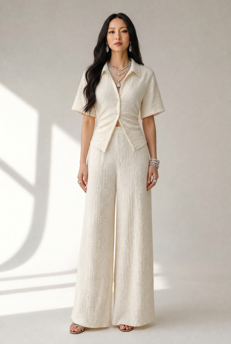 Cheesecloth Button Down Co-Ord Set