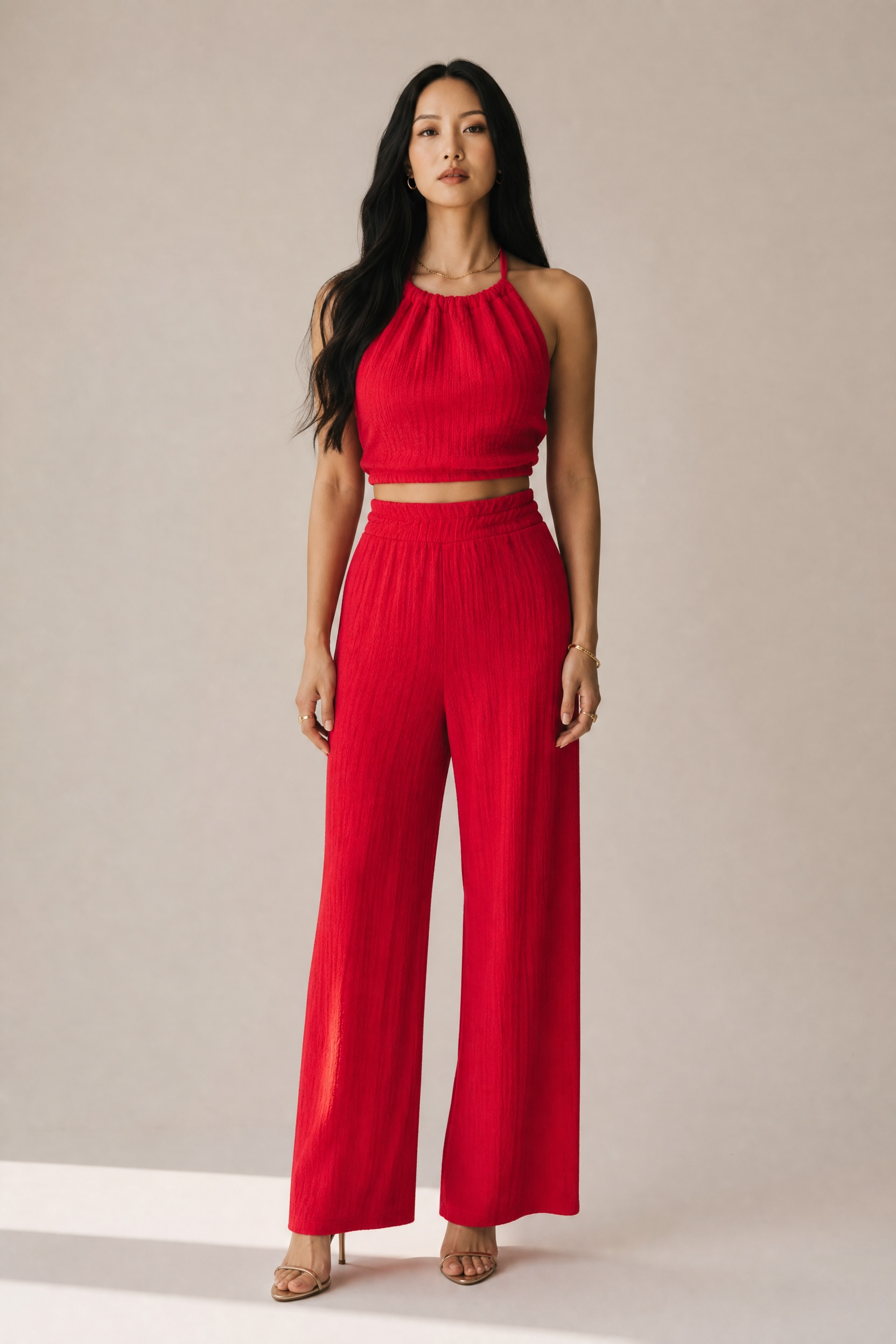 Halterneck Cheesecloth Co-Ord Set