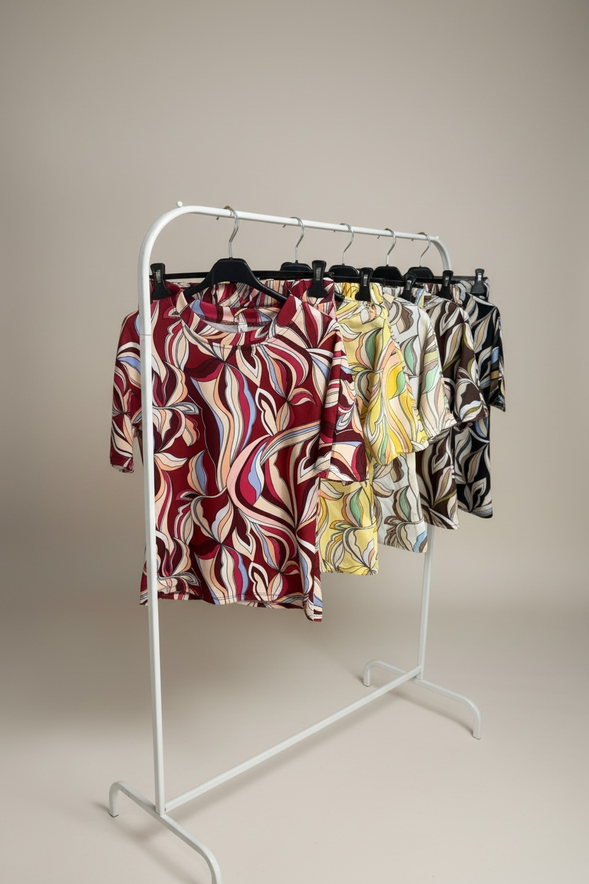 Retro Print Short Co-Ord Set