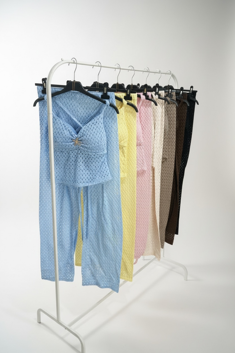 Gem Detail Crochet Co-Ord Set