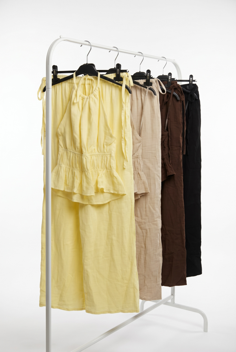 Halter neck Cheesecloth Co-Ord Set