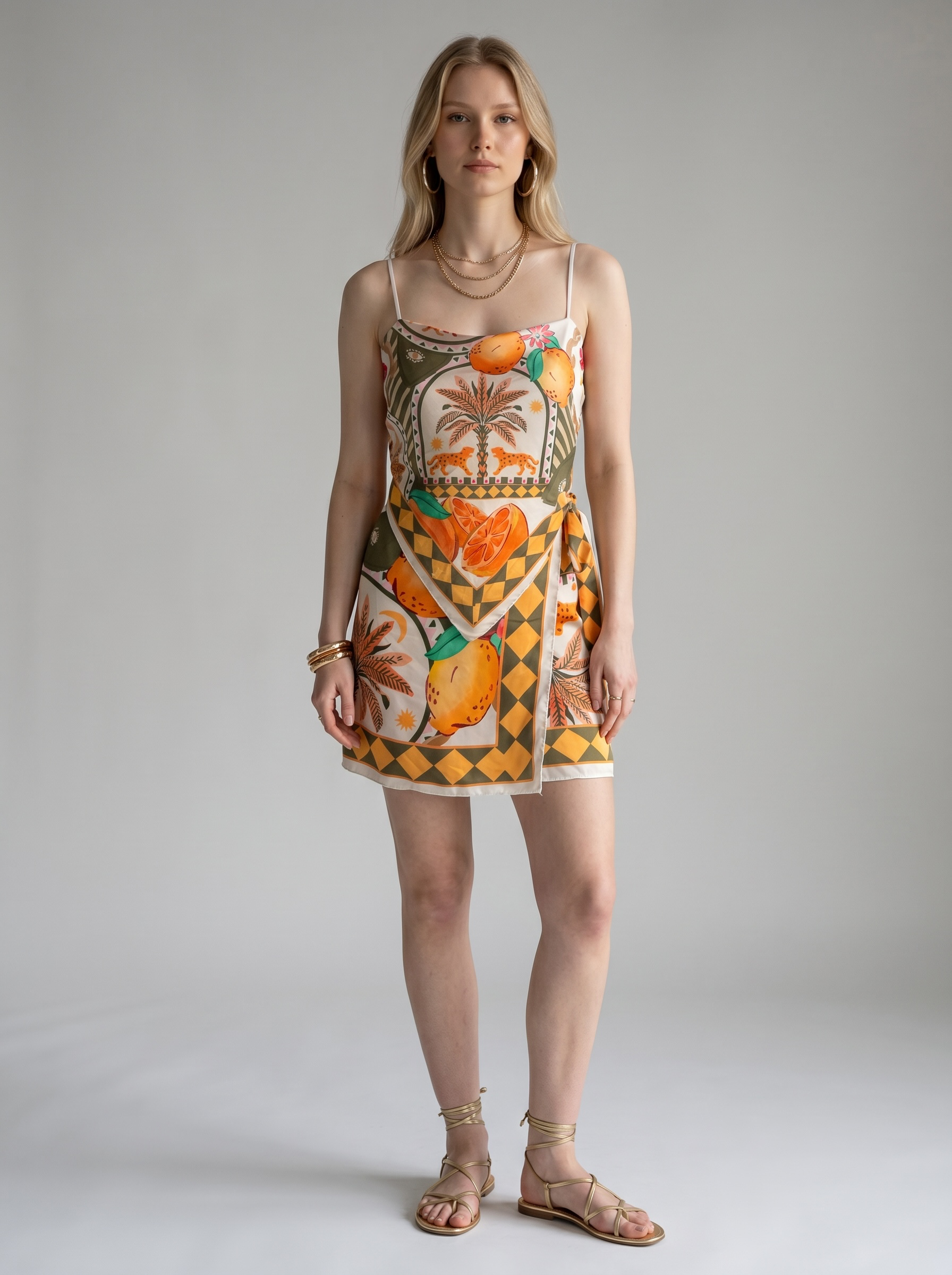 Italy Design Printed Skirt and Top Set