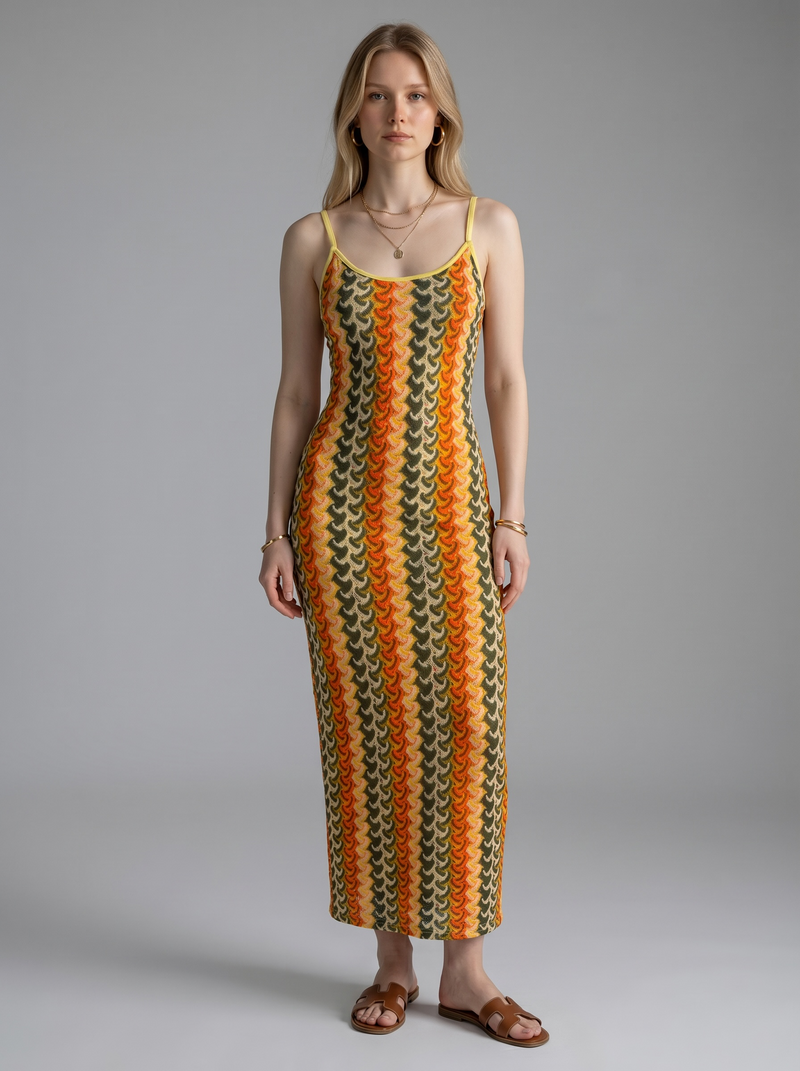 Shell Printed Maxi Dress