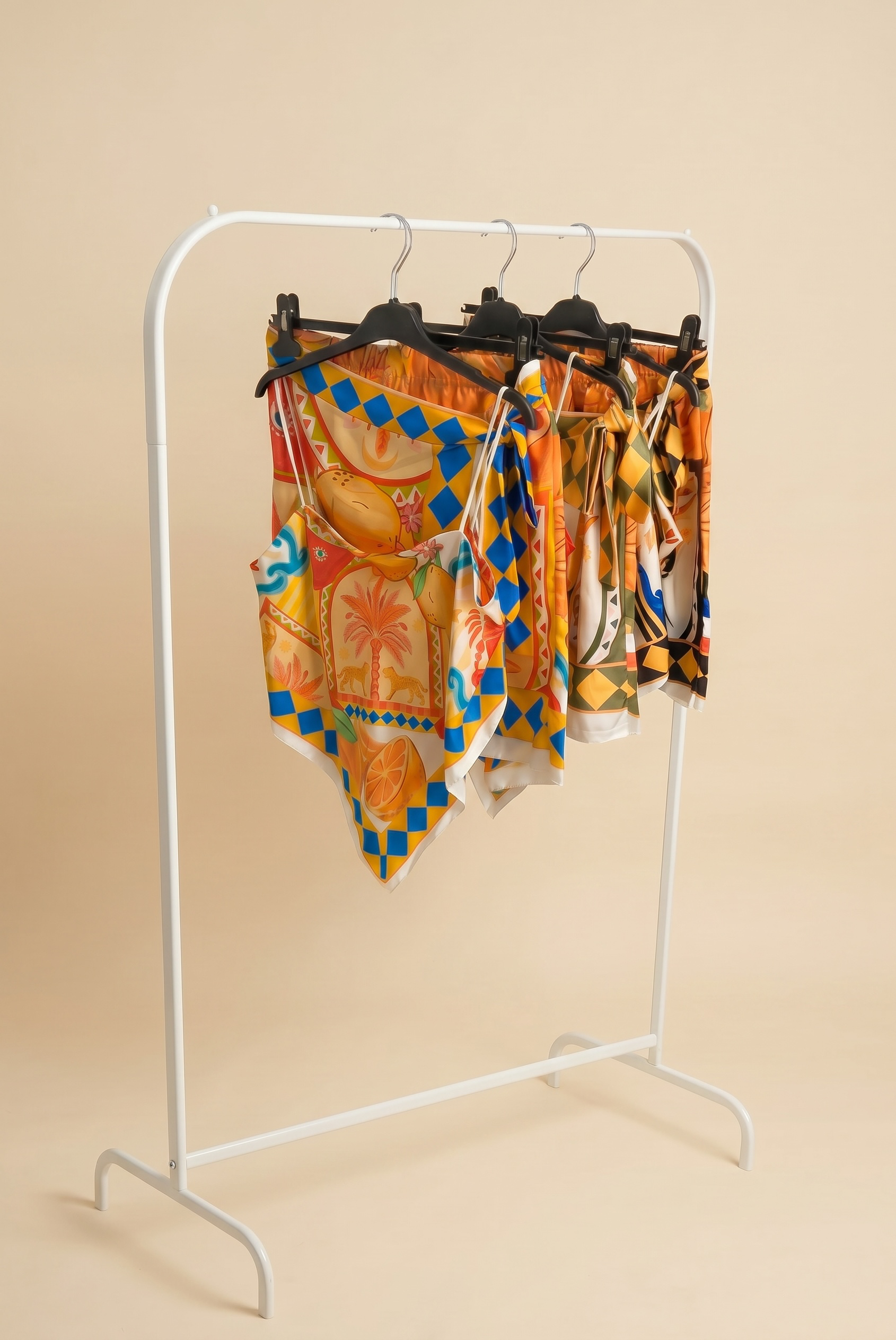 Italy Design Printed Skirt and Top Set