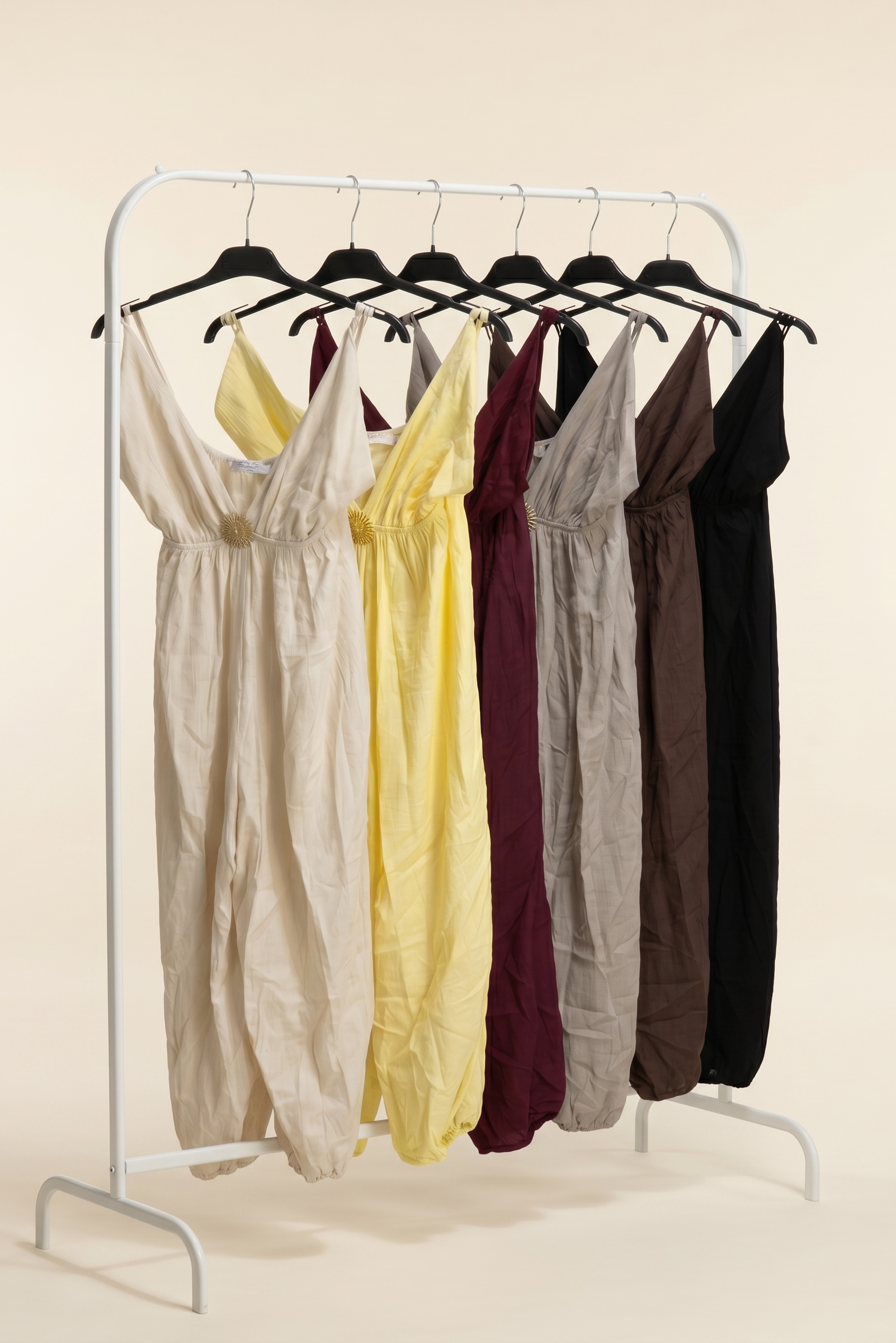 String Shoulder Gem Detail Jumpsuit