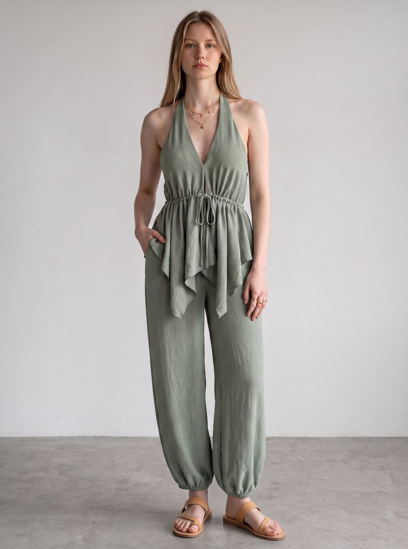 Halterneck Ali Baba Co Ord Set