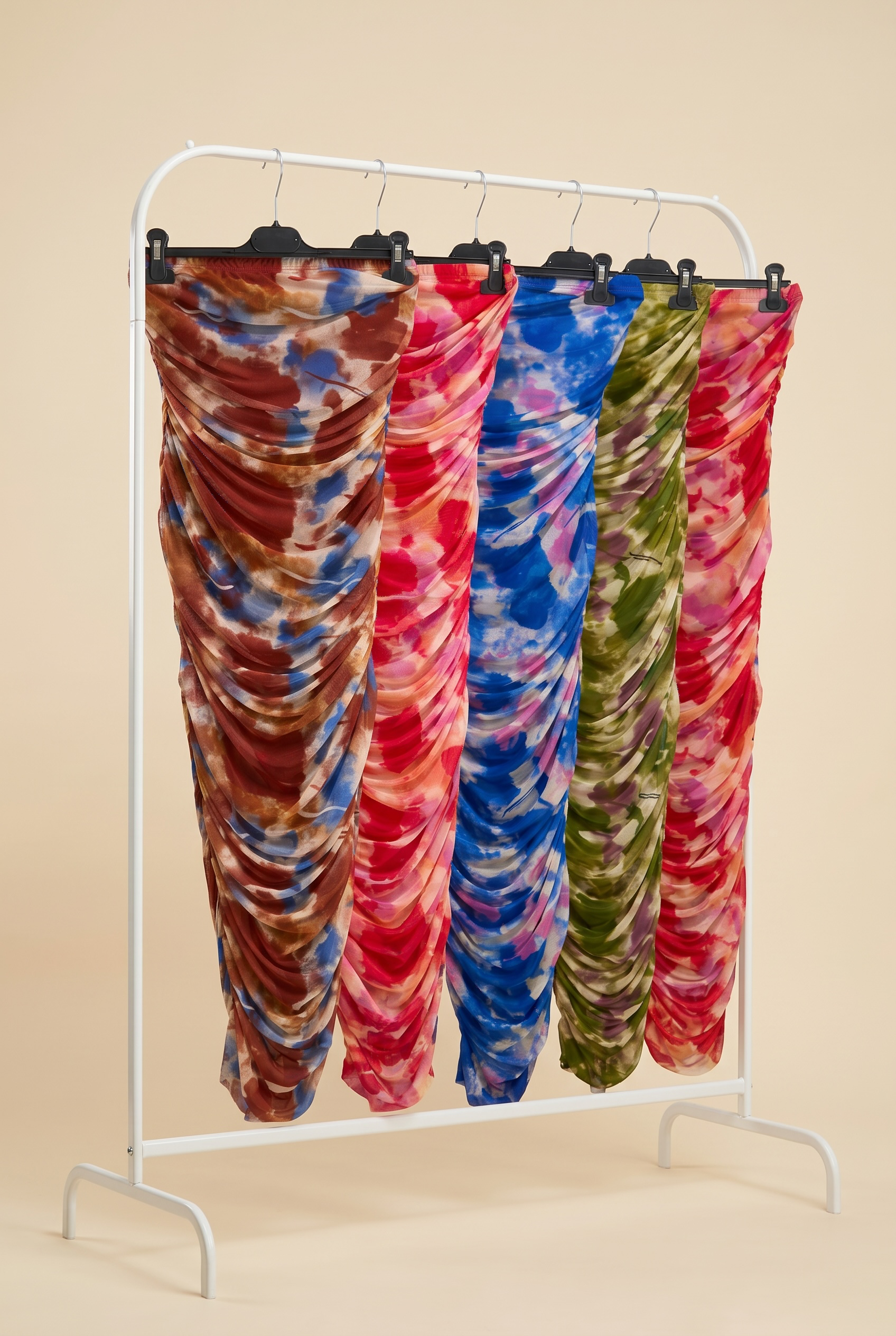 Ruched Printed Dress