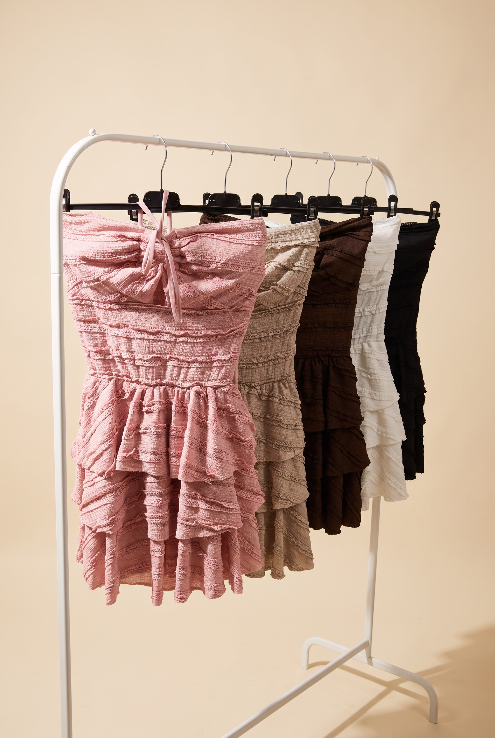 Frill Detail Bandeau Mini Dress