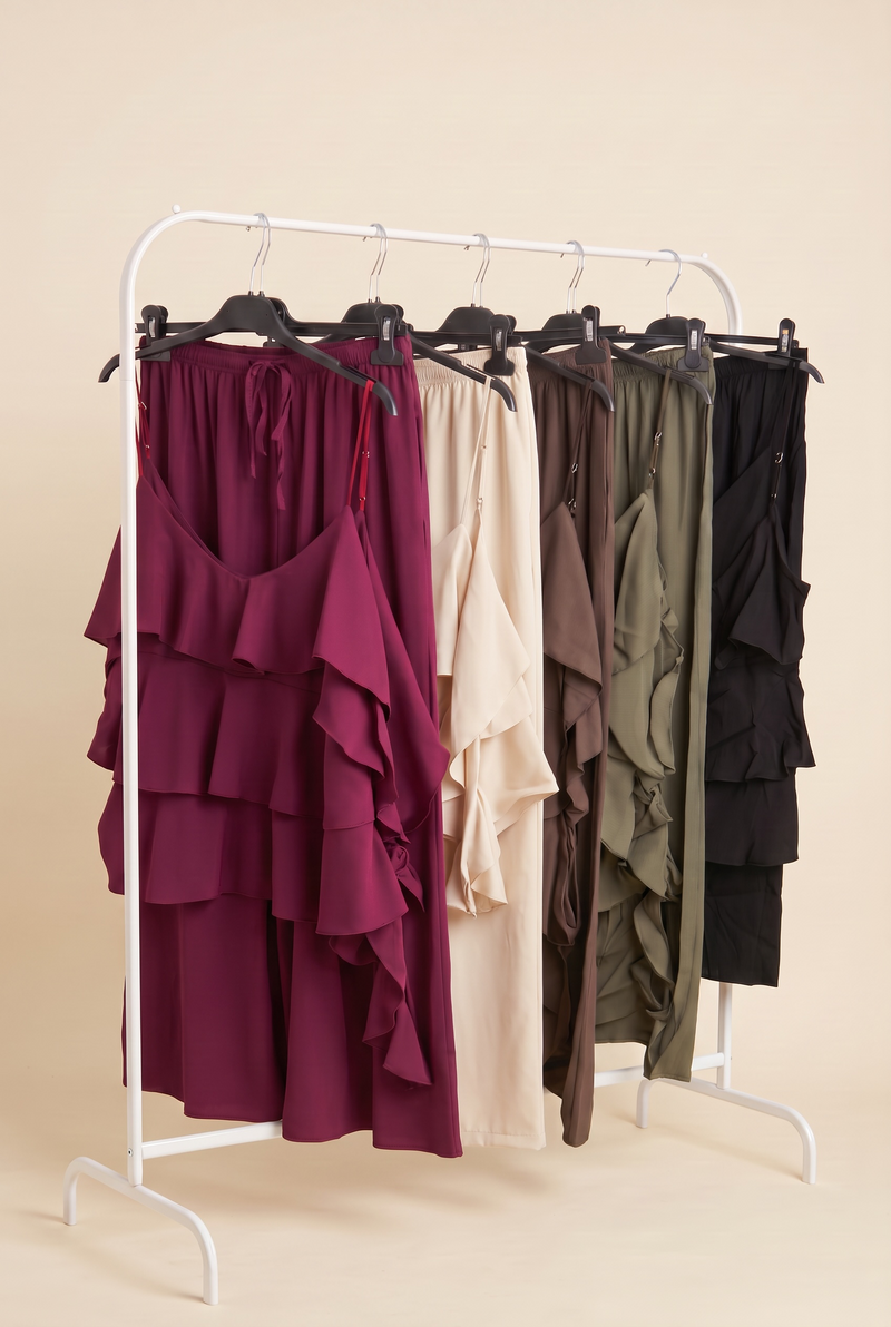 Frill Layered Side Trim Co Ord Set