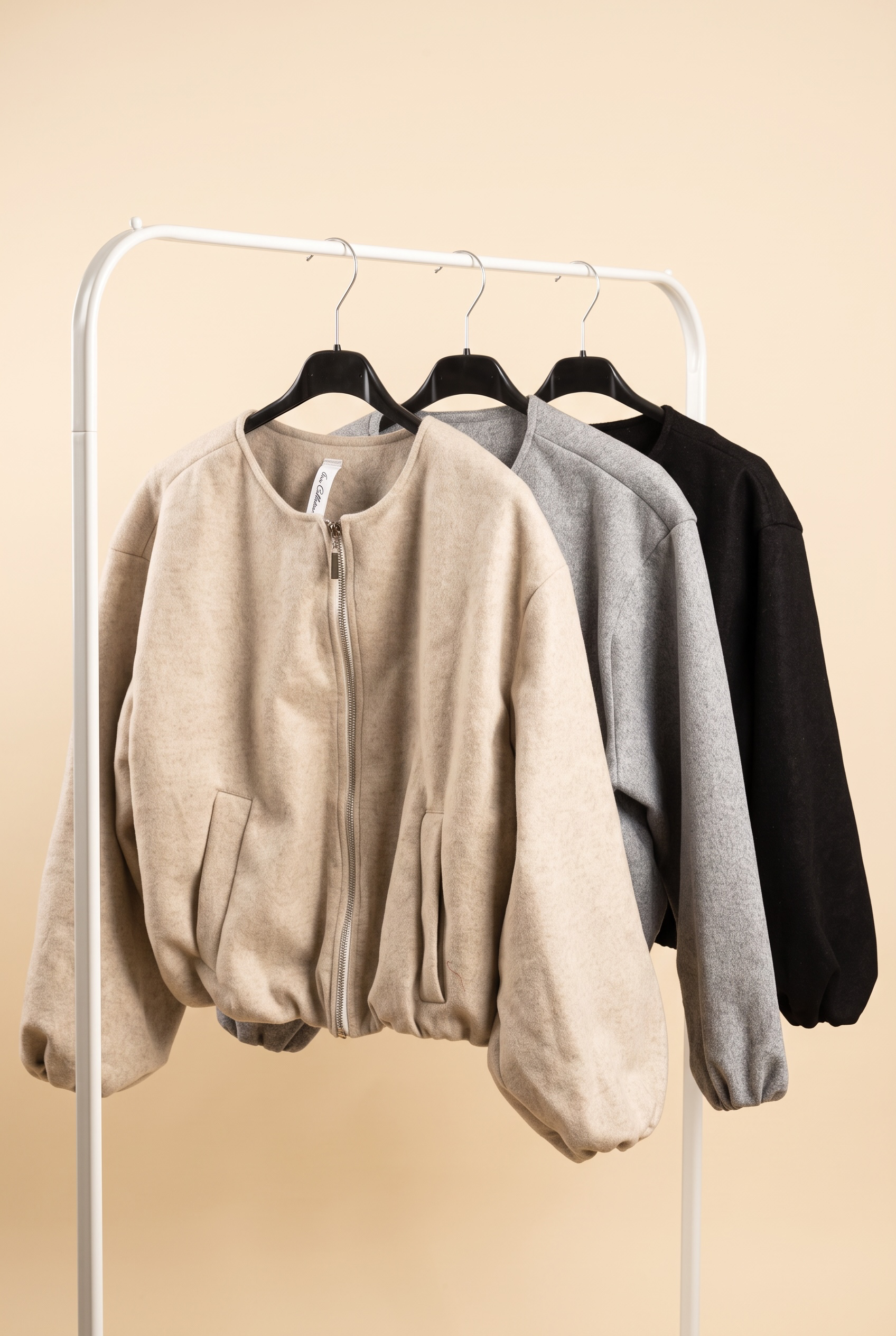 Soft Knit Zip Bomber Jacket