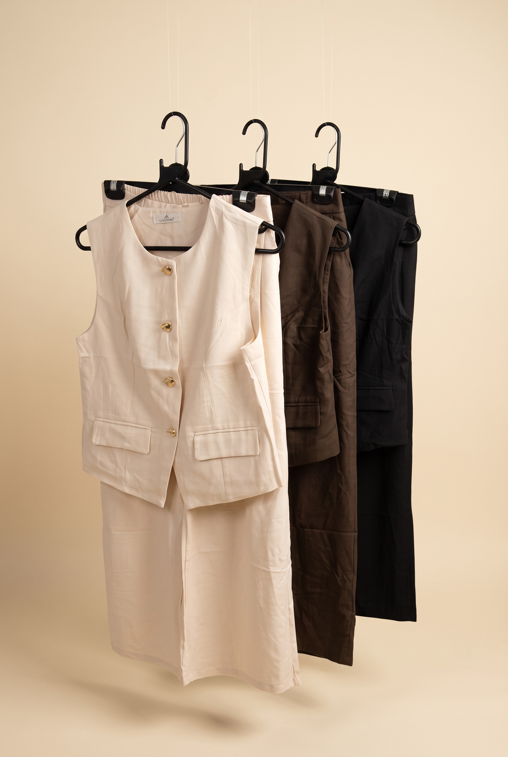 Button Down Vest Co Ord Set