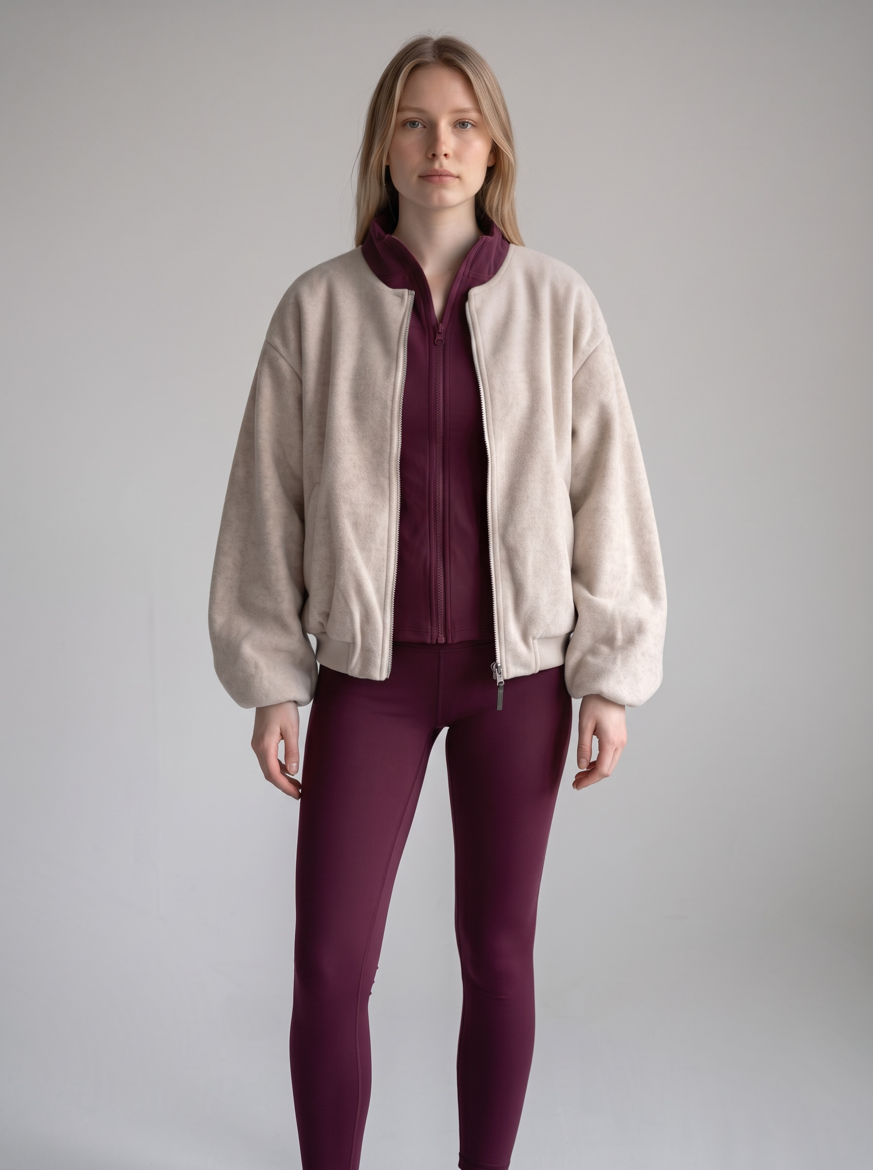 Soft Knit Zip Bomber Jacket