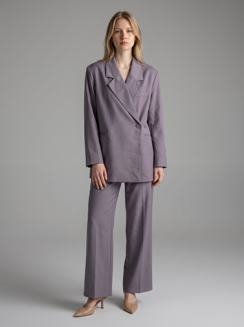 Side Button Blazer Co Ord Set
