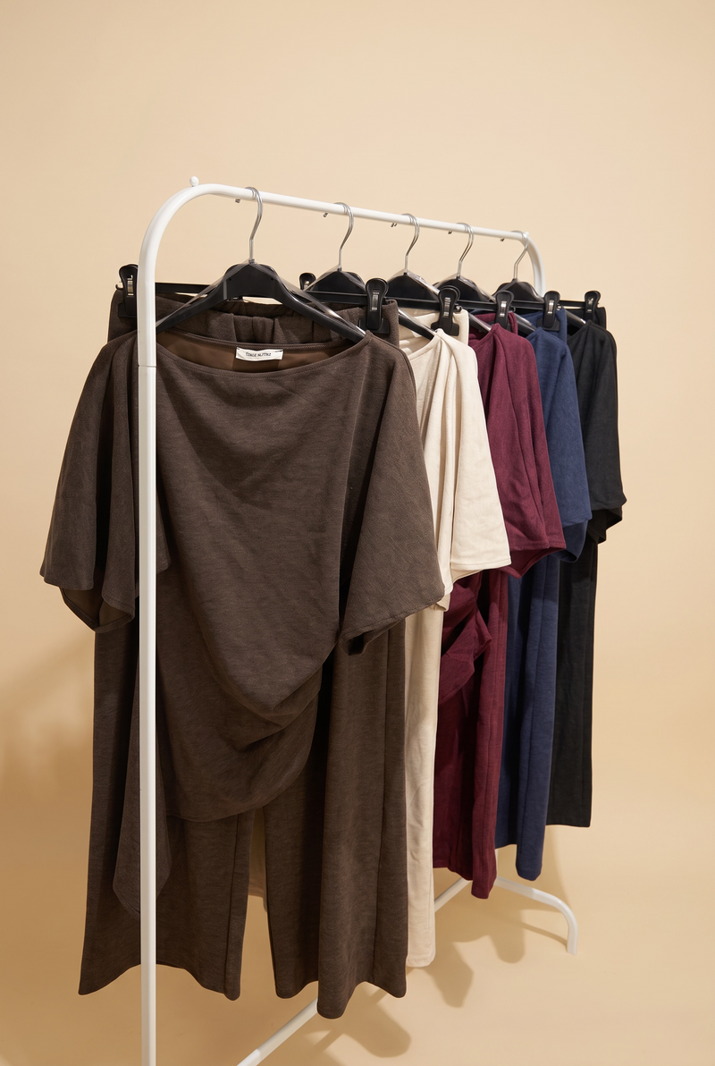 Side Cinched Soft Knit Co Ord Set