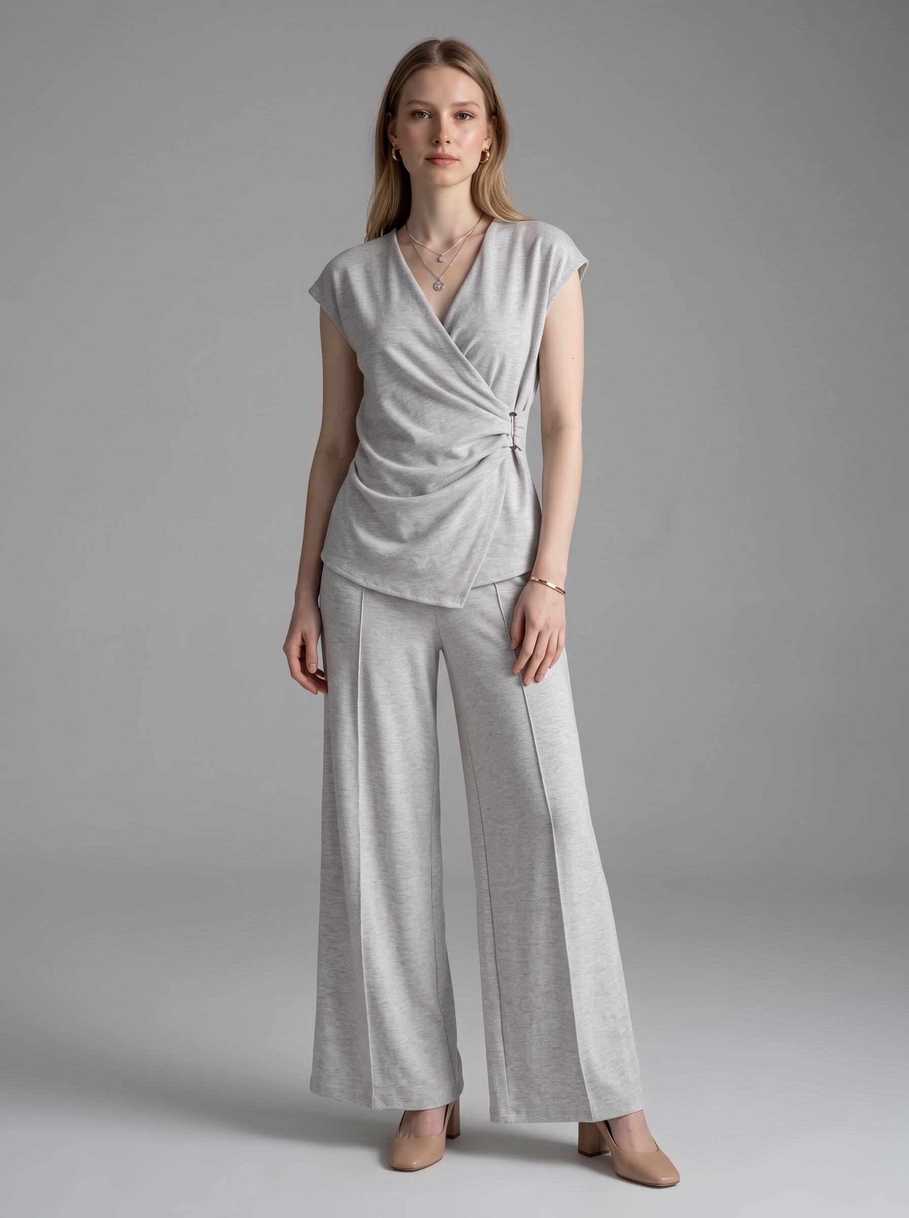Side Buckle Wrap Co Ord Set