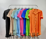 Plisse Shirt Dress