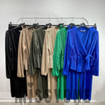 Plisse Side Tie Wrap Co-ord
