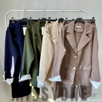 Plain oversized blazer set